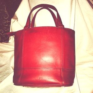 Antic Red Vintage Etienne Aigner shoulder bag